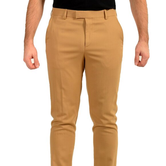 slim fit dress slacks Pierre - Relaxed Fit Pleated Tailored Trousers - Grey